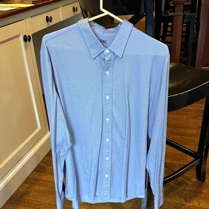 Rhone Light Blue Casual Button-Down Shirt